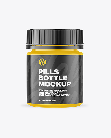 Glossy Pills Bottle Mockup