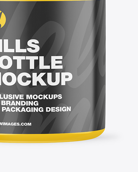 Glossy Pills Bottle Mockup PSD #1
