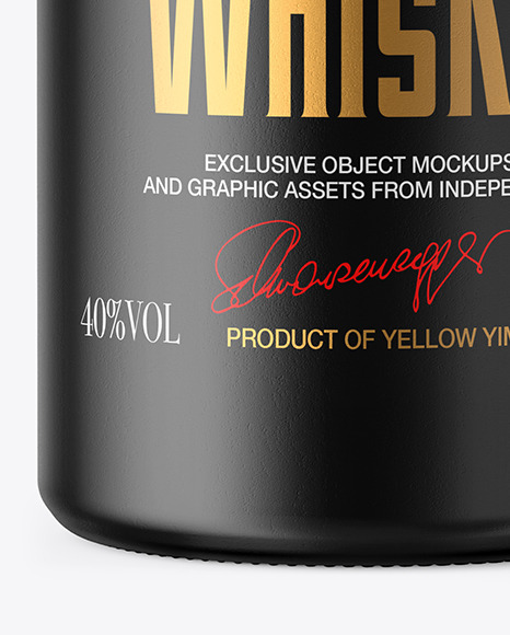 Ceramic Bottle with Wooden Cap Mockup PSD #1