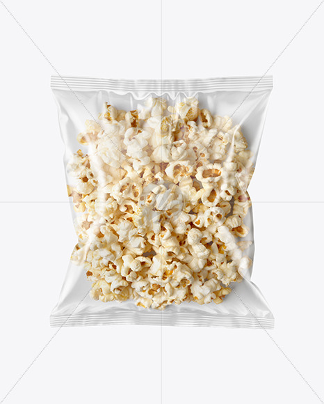 Download Plastic Bag With Popcorn Mockup In Bag Sack Mockups On Yellow Images Object Mockups