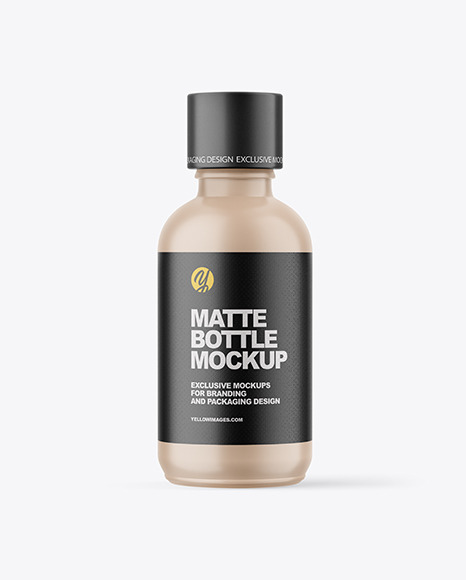 100ml Matte Bottle W  Wooden Lid Mockup PSD #3