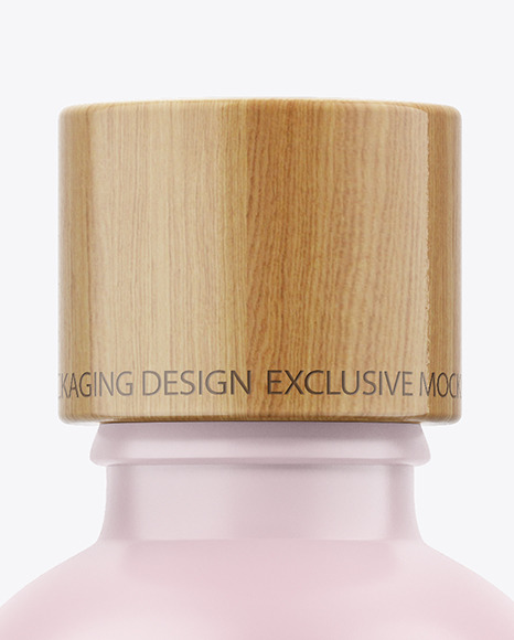 100ml Matte Bottle W  Wooden Lid Mockup PSD #4