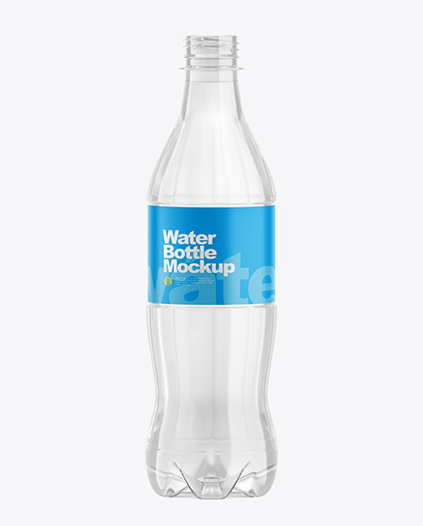 500ml Clear Plastic Drink Bottle Mockup PSD #2