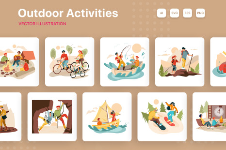M245_ Outdoor Activities Illustrations