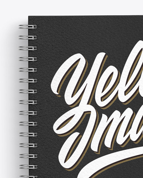 Leather Notebook Mockup PSD #1