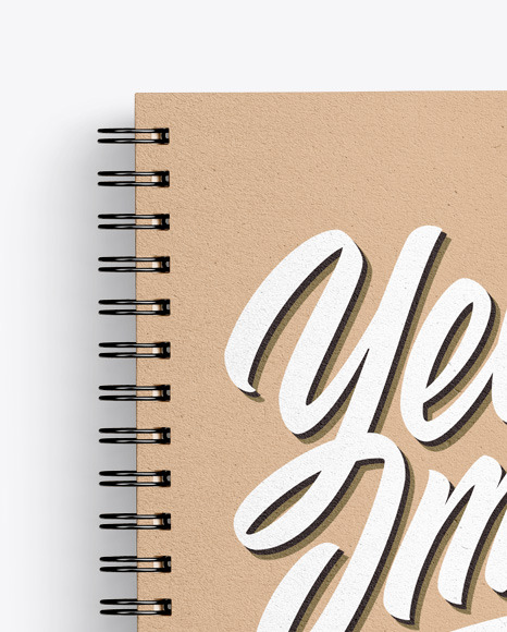 Kraft Notebook Mockup PSD #2