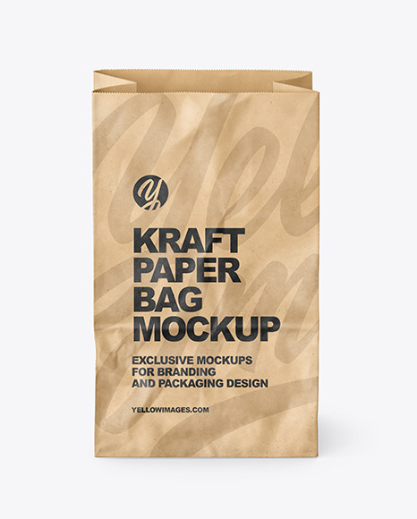 Kraft Paper Bag Mockup PSD #2