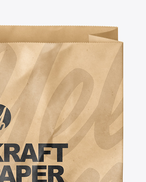 Kraft Paper Bag Mockup PSD #5