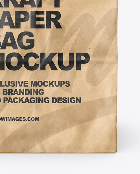 Download Kraft Paper Bag Mockup In Bag Sack Mockups On Yellow Images Object Mockups