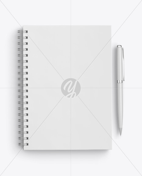 Matte Notebook With Pen Mockup PSD #1