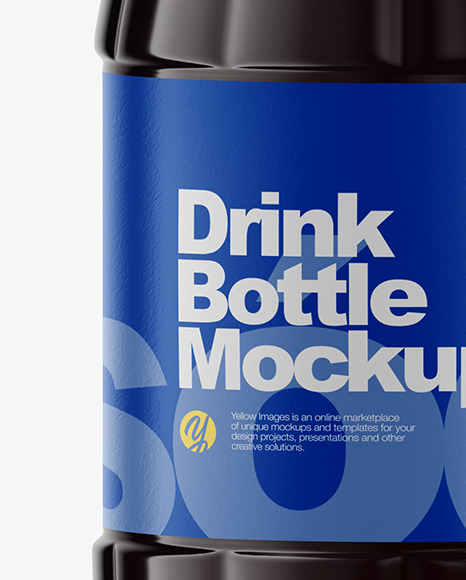 500ml Clear Plastic Dark Drink Bottle Mockup PSD #5