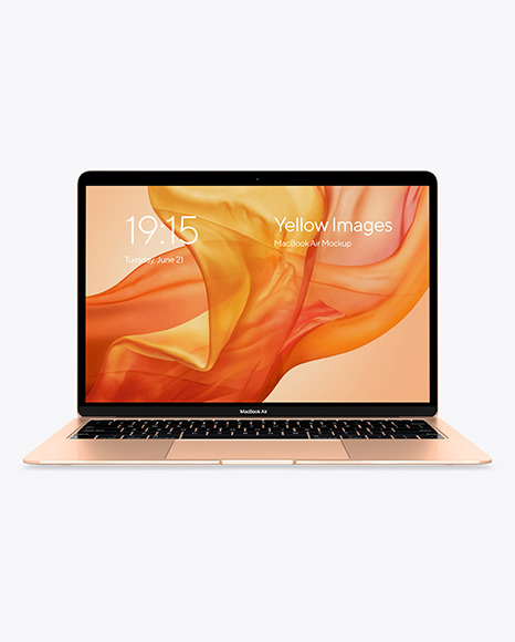 MacBook Air Gold Mockup PSD #2