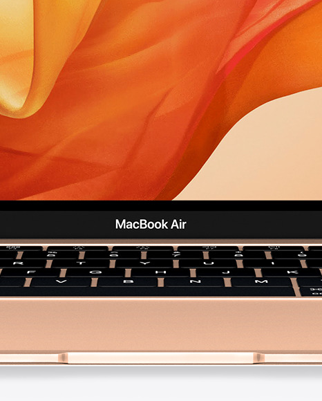 MacBook Air Gold Mockup PSD #3