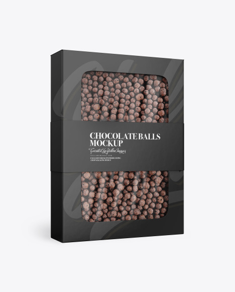 Download Paper Box With Chocolate Balls Mockup In Box Mockups On Yellow Images Object Mockups