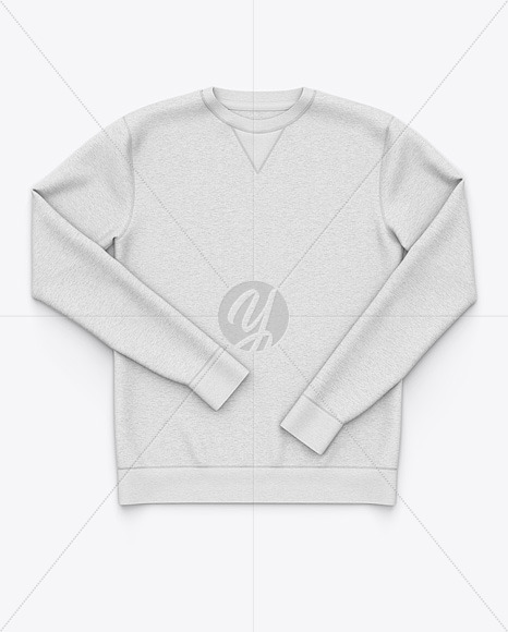 Download Men S Heather Crew Neck Sweatshirt Sweater Mockup Front Top View In Apparel Mockups On Yellow Images Object Mockups