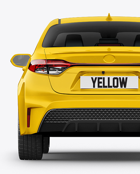 Sedan Mockup   Back View PSD #4