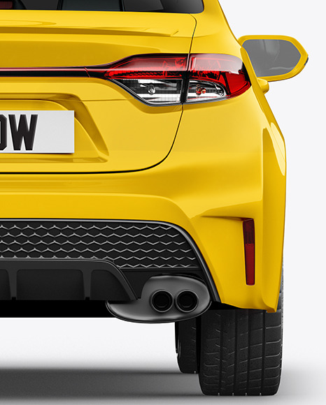 Sedan Mockup   Back View PSD #1