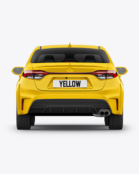 Sedan Mockup - Back View