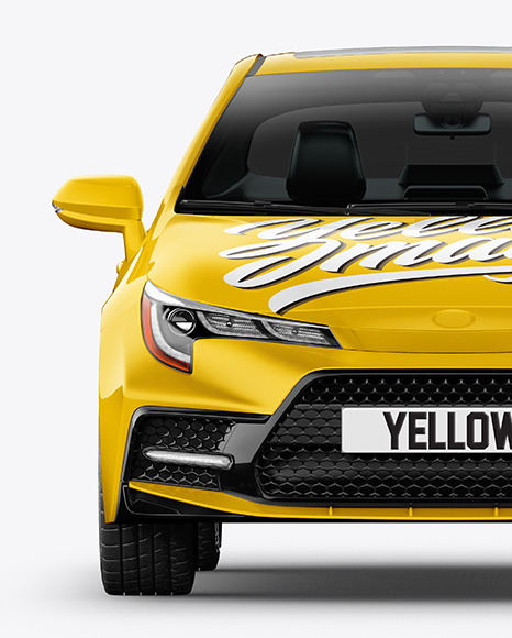 Sedan Mockup   Front View PSD #4