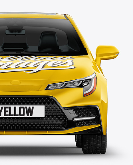 Sedan Mockup   Front View PSD #2