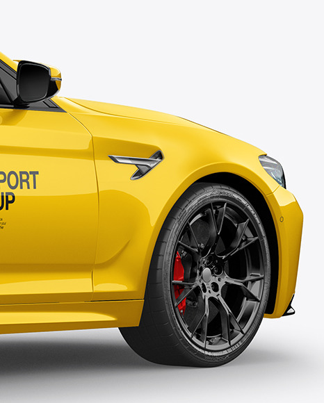 Executive Car Mockup   Back Half Side View PSD #6