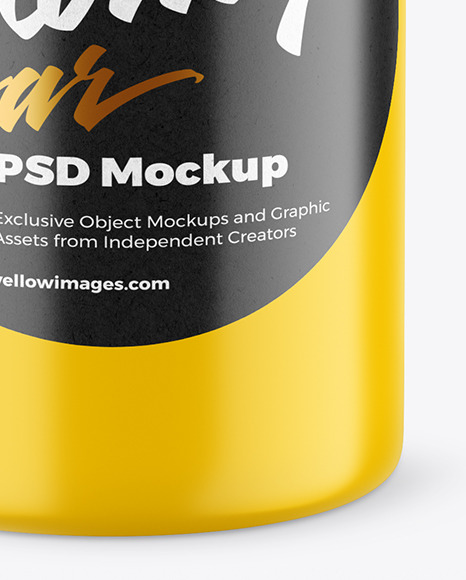Matte Honey Jar Mockup PSD #1