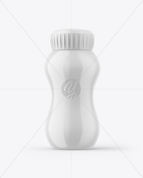 125ml Glossy Yogurt Bottle Mockup 125ml Glossy Yogurt Bottle Mockup