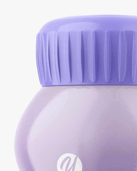 125ml Glossy Yogurt Bottle Mockup PSD #2