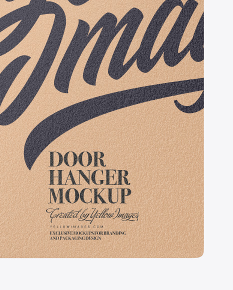 Kraft Door Hanger Mockup PSD #1