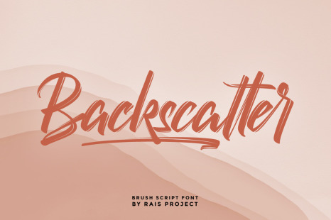 Backscatter Brush Script Font