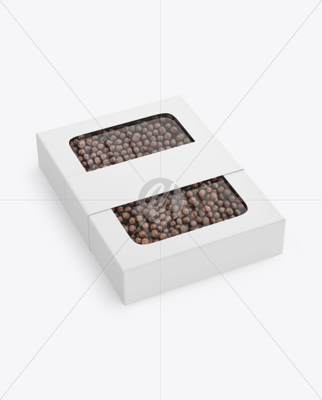 Paper Box With Chocolate Balls Mockup Paper Box With Chocolate Balls Mockup