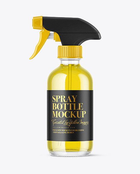 Clear Spray Bottle Mockup