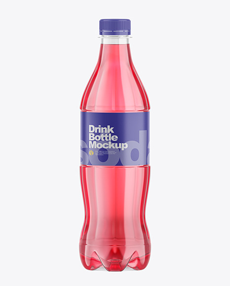 500ml Clear Plastic Drink Bottle Mockup