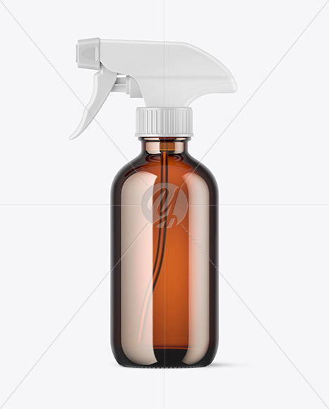 Amber Glass Spray Bottle Mockup Amber Glass Spray Bottle Mockup