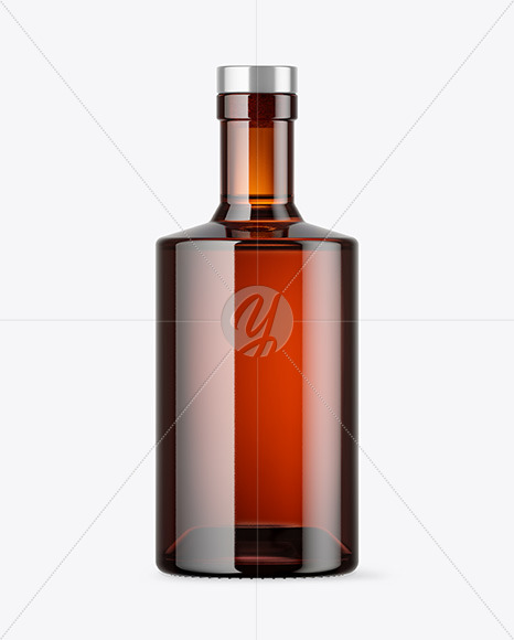 Amber Glass Bottle with Wooden Cap Mockup Amber Glass Bottle with Wooden Cap Mockup