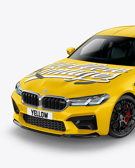 Executive Car Mockup   Half Side View (High Angle Shot) PSD #4