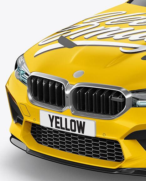 Executive Car Mockup   Half Side View (High Angle Shot) PSD #7