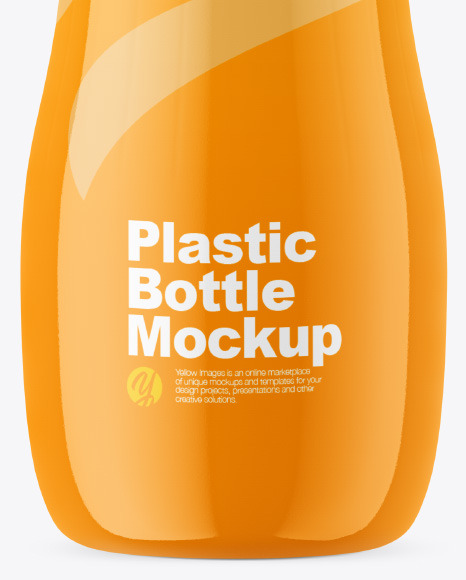 Glossy Plastic Bottle Mockup PSD #1