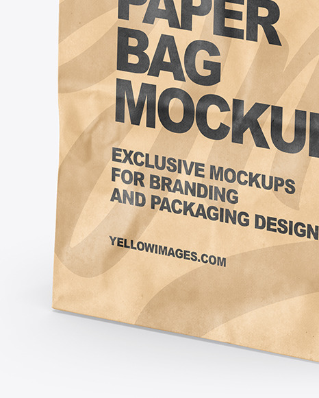 Download Kraft Paper Bag Mockup In Bag Sack Mockups On Yellow Images Object Mockups