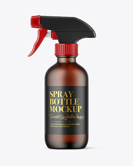 Download Frosted Amber Glass Spray Bottle Mockup In Bottle Mockups On Yellow Images Object Mockups