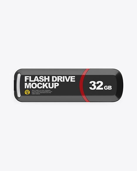 Glossy USB Flash Drive Mockup