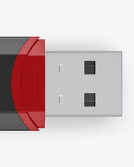 Glossy USB Flash Drive Mockup PSD #7