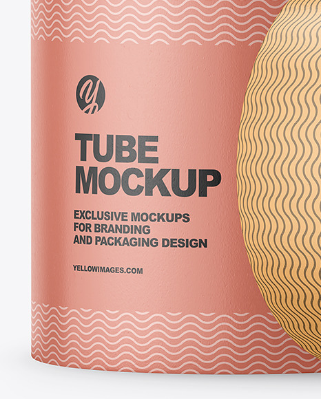 Download Opened Matte Paper Tube With Sachets Mockup In Tube Mockups On Yellow Images Object Mockups