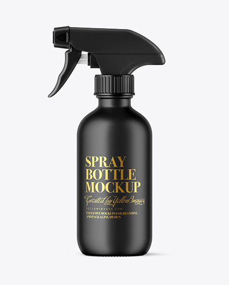 Matte Spray Bottle Mockup