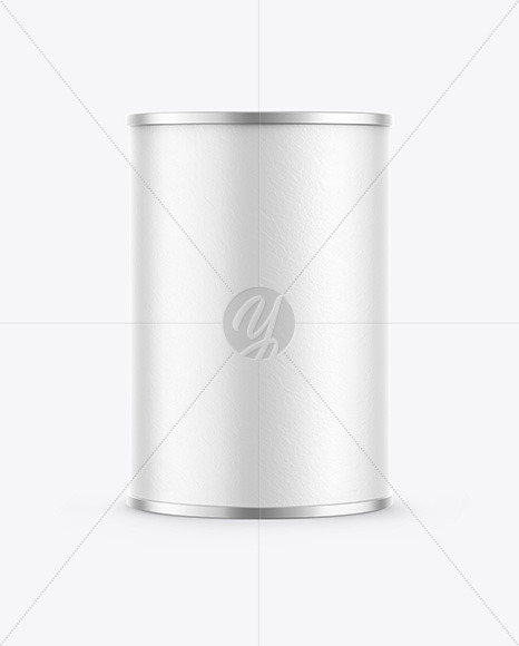 Coffee Tin Can with Paper Finish Mockup PSD #1