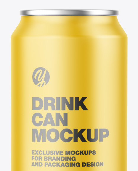 Metallic Drink Can w  Matte Finish Mockup PSD #1