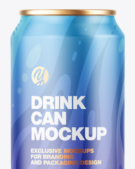 Metallic Drink Can w  Matte Finish Mockup PSD #6