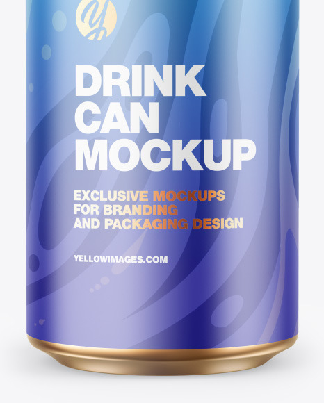 Metallic Drink Can w  Matte Finish Mockup PSD #7