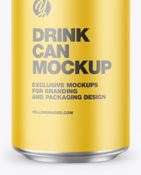 Metallic Drink Can w  Matte Finish Mockup PSD #5