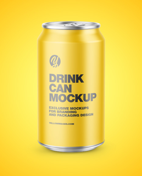 Metallic Drink Can w  Matte Finish Mockup PSD #2